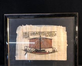 Framed Asian Depicted Artwork Location near Shelf P4