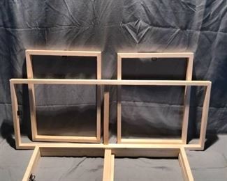 Lot of 5 Various Sized Wood Hanging Frames Location Shelf 3