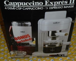 Salton Cappuccino Express II w/bean grinder