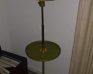 Mid century avocado green floor lamp 
