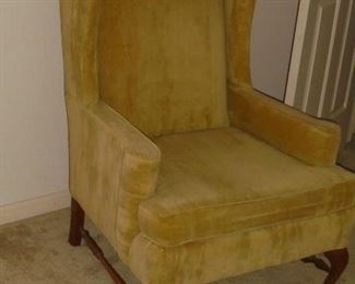 Light gold wing back chair
