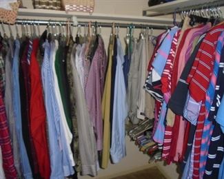 Mens long sleeve shirts (many new - Jos A. Bank) size  lg
