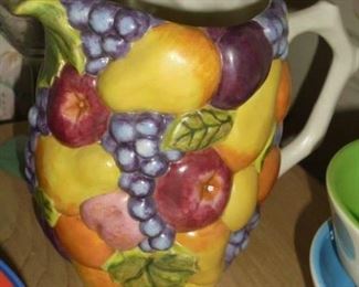 Fruit motif pitcher