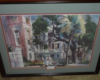 Double matted & framed 'High Battery' picture signed Veycnia Bolton  #ed 1629/2000