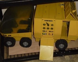 Vintage yellow moon rover/truck