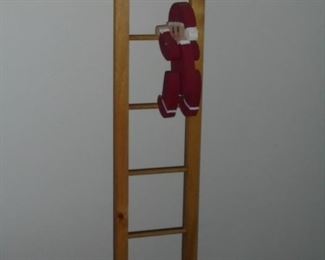 Christmas ladder w/Santa 