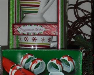 Christmas mugs & napkin rings