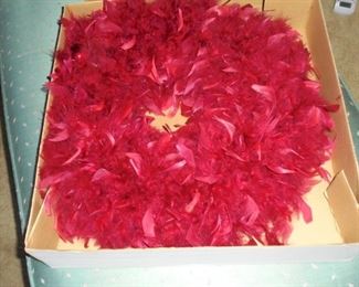 Red feather wreath