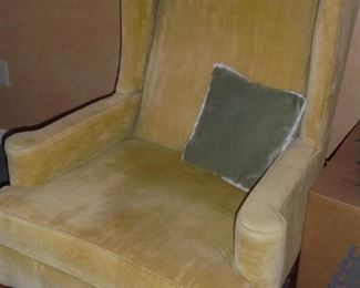 1 of 2 matching wingback chairs