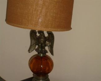 Amber eagle lamp