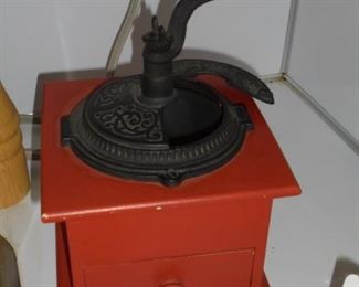 Red coffee grinder