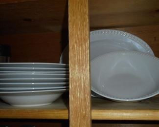 Soup bowls & platter