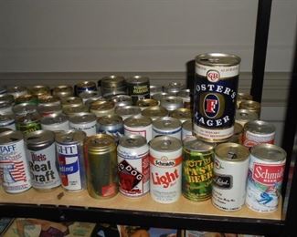 Vintage collection (70 in all - only 2 match) of beer cans