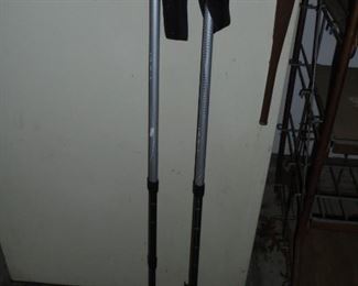 Pair walking sticks adjustable