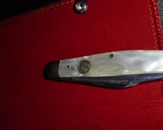 Pearl handle surgical steel Indian Head hand made German - Buck Creek