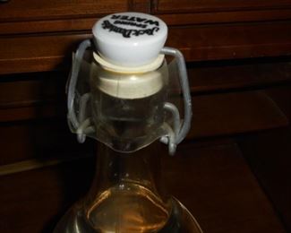 Jack Daniels Limestone Spring Water NEW  bottle still has original seal / never opened / embossed bottle / Aug.23, 1982