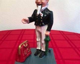 Cast Iron Uncle Sam Bank Replica