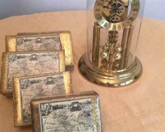 Elgin Mantle Clock and Global Wood Boxes