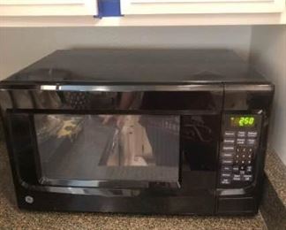 GE Counter Black Microwave