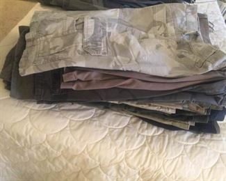 Mens Khaki and Camoflage Shorts