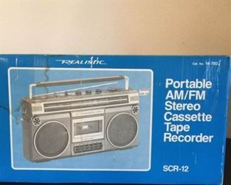 Realistic Portable AMFM Stereo Cassette Tape Recorder