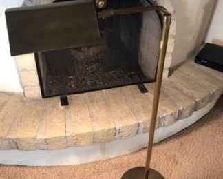 Vintage Brass Look Finish Adjustable Reading Lamp