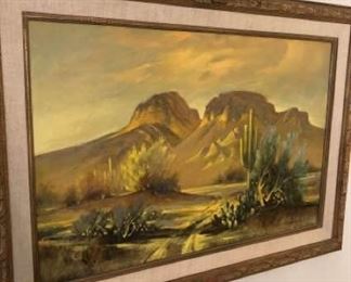 Vintage Southwest Painted Landscape