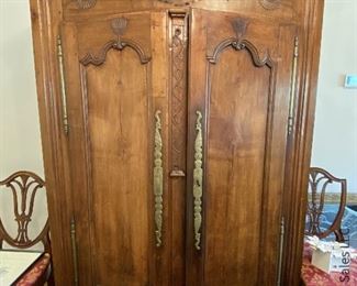 Wardrobe, probably northern German. Inlaid with 1801. 