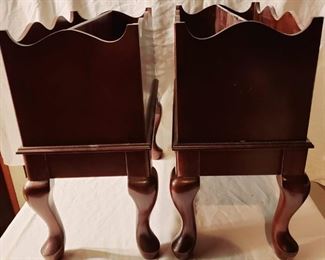 Pair of Magazine and Newspaper Holders.  The Bombay Company Inc. magazine and newspaper holder. In very good condition. Measures approx. 18 inches by 18 inches.