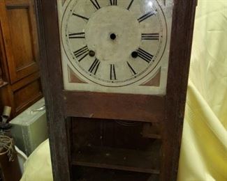 Shelf Clock Case.  Vintage shelf clock case with original dial. Ready to repurpose or restore.