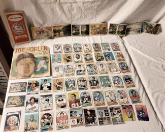 Sports Cards of Various Teams Along with Vintage Postcards.  62 Collector sports cards. Along with collectible postcards.
