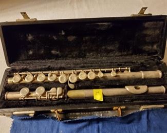 Vintage Elkhart Flute.  W.T. Armstrong flute vintage silver with the hard case