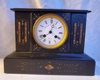 Bigelow, Kennard & Co., Boston, Mass. marble shelf clock with beautiful inlay and incising.