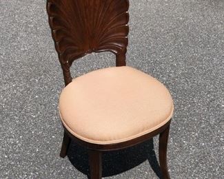 Vanity Chair with seashell back, being sold to benefit St. Jude Children's Research Hospital.