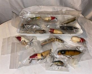 Fishing lure collection.