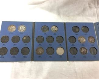 Book of Liberty Head or Morgan Type Silver Dollar Collection 1891 to 1897 Number Three.  6 Silver Dollars. Sat-Lot #6