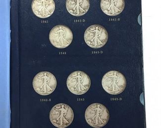 Book of Silver Liberty Walking Halves 1941-1947 Sat-Lot #7