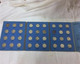 Silver Washington Quarters, Book Washington Head Quarter Collection 1946 to 1959 Number Two Sat-Lot #17