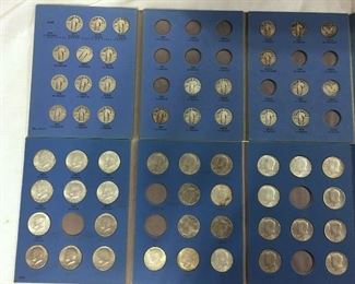 Silver Liberty Standing Quarter Collection 1916 to 1930 and John F. Kennedy Half Dollar Collection Starting 1964.  Sat-Lot #20