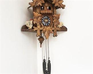 Black Forest Cuckoo Clock with the mechanical figures. Sat-Lot #43