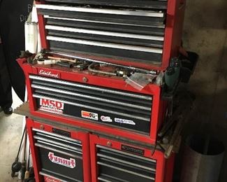Craftsman 3 section floor standing toolbox, full of tools being sold as found at the estate.  Local Connecticut area buyers: Would prefer to have picked up in person by buyer or representative.  Pick up date to be scheduled after auction.  This is a life and bulkhead for removal of large items.  Sat-Lot #177