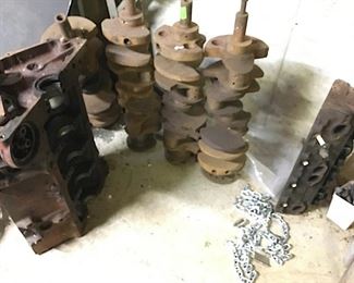 Estate engine parts, crank shafts, misc. parts being sold as found at the estate. Local Connecticut area buyers: Would prefer to have picked up in person by buyer or representative.  Pick up date to be scheduled after auction.  This is a life and bulkhead for removal of large items.  Sat-Lot #187