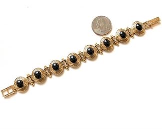 14kt Gold Black Onyx bracelet 32.9 grams or approx. 21.16 dwt.(ce) - Sun Lot #3