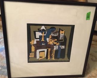 Silk Screen Print, A/P Artist Proof, Linda F. Gourley.  Measures approx. 17 inches x 16.5 inches (frame size). (ce) - Sun Lot #50