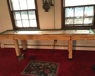 Shuffleboard table, measures approx. 8.5 feet long. (ce) - Sun Lot #58