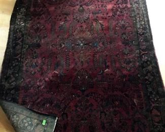 Antique Kerman Rug.  Thick pile, deep, rich colors.  Measures approx. 79 inches long x 50 inches wide. (ce) - Sun Lot #62