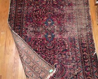 Antique Kerman Rug, some wear, Measures approx. 57 inches x 40 inches. (ce) - Sun Lot #64