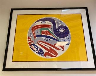 1996 Robert Davidson original print, #5/65 "Echos from The Supernatural" 30x42 not including frame. Purchased directly from Vancouver, BC in 1996 with full details and receipt. Excellent condition.