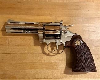 Colt Diamondback 38 caliber nickel plated