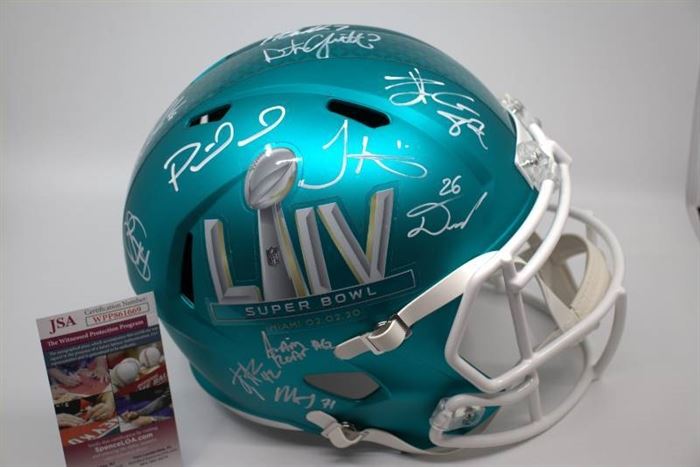 Super Bowl 54 KC Chiefs Helmet - Signed Turquoise Helmet - 1 of 18 Limited Edition